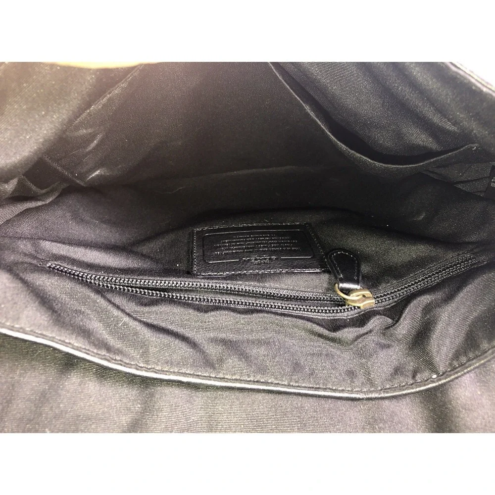 Vintage Y2K Coach Heritage Map Bag F71641 Black Leather Crossbody
